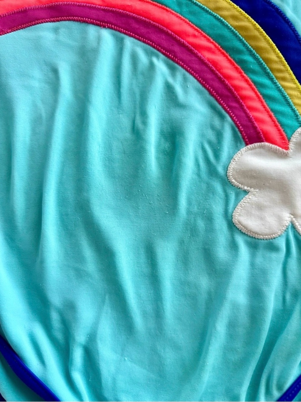 Mini Boden Rainbow Appliqué Swimsuit Aqua Blue 7–8Y / 128 cm - Picture 7 of 12